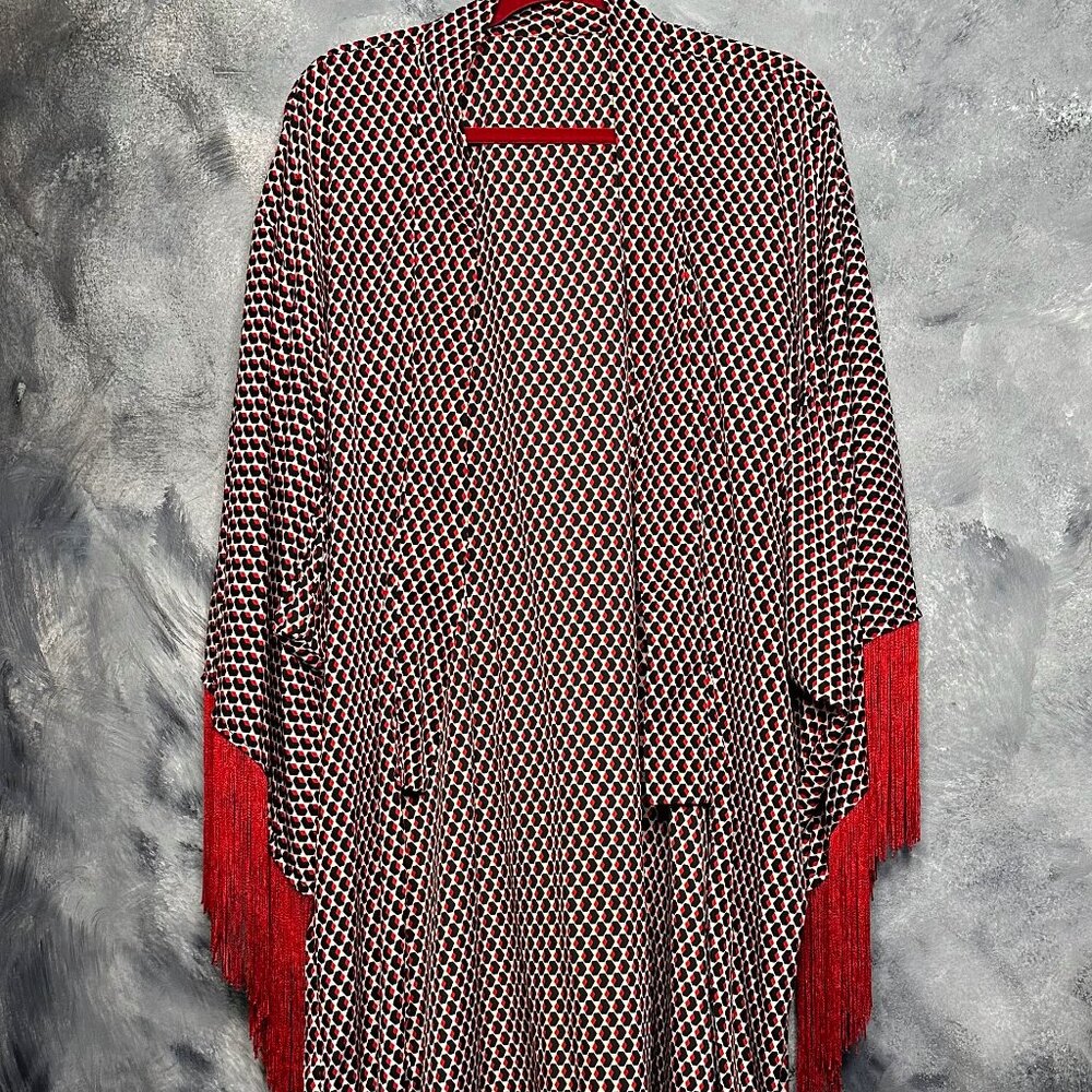 Mexican Pattern Fringe Kimono